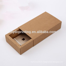 Slide open drawer kraft paper box for cell phone